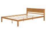 Platform Bed Frame with Headboard, Wood Slat Support, No Box Spring Needed, Full, Oak 00265555
