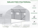 Outdoor Walk-In Tunnel Greenhouse Hot House with Roll-up Windows, Zippered Door, PE Cover 11.5' x 11285421