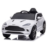 ZUN 12V Dual-drive remote control electric Kid Ride On Car,Battery Powered Kids Ride-on Car White, 4 W1811110553