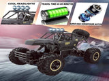 2026 2 Batteries 112 Rock Crawler Rechargeable Off Road Truck 4WD , Metal Shell LED Headlights RC 66571199