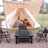 Fire Pit Table 32in Square Metal Firepit Stove Backyard Patio Garden Fireplace for Camping, Outdoor 05653746