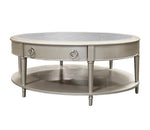 ZUN Sintered Stone and Champagne 1-Shelf Coffee Table B062P209092