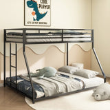 Adam Sturdy Twin over Full Bunk Metal Black for Kids and Adult, Low Profile Twin over Full Bunk B083P152992