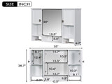 35'' x 28'' Modern Wall Mounted Bathroom Storage Cabinet, Bathroom Wall Cabinet with Mirror, WF317173AAK