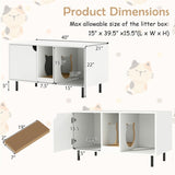 White Cat Litter Box Enclosure 72256933