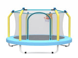 55-inch Trampoline for Kids Indoor & Outdoor Small Toddler Trampoline with Basketball Hoop 04726113