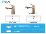 Rose Gold Single Handle Bathroom Faucet for 1 or 3 Holes ,Fountain and Flow Mode Two-in-one 54826662