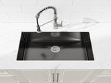 Stainless Steel Kitchen Sink, 30x19 Single Bowl, Undermount Handmade Sink in Black, with US 75544221