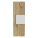 Medicine 38"H Single Door Cabinet, Three Shelves, Light Oak / White B097120601