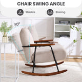 ZUN Modern Accent Chair Arm Chair Living Room Rocking Chair Metal Frame W1403P241855