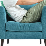 Teal Accent Chair, Boucle Chair,Barre Chair,Fabric Armchair Club Chair,Upholstered Arm Chair with W1028P212846
