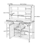 ZUN TOPMAX 66'' Large Outdoor Farmhouse Wooden Potting Bench Table, Garden Workstation with 2 N717P221500E