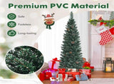 5FT Green Artificial Christmas Tree - 214 Lush Tips, 25 Realistic Pine Cones, Foldable Metal Stand 97114349