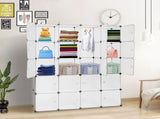 20 Cube Organizer Stackable Plastic Cube Storage Shelves Design Multifunctional Modular Closet 05058128
