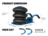 Air Jack, 3 Ton/6600 lbs Triple Bag Jack, Bag Jack Lift Up to 15.75 Inch, 3-5S Fast Lifting 37327265