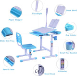 Desk for Kids Desk and Chair Set Kids Art Desk Drafting Table Desk Set with Adjustable Height, T3060P269033