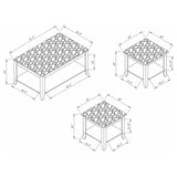 Cappuccino 3-Piece Faux Marble Top Occasional Set B062P153834