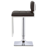 ZUN Black and Chrome Adjustable Bar Stool B062P153510