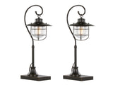 Landen 33" Contemporary Metal Task Lamp in Oil Rubbed Bronze with Clear Glass Shade from Grandview B202P224119