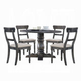 Rustic Style Gray Finish Dining Side Chairs Set of 2pcs Light Brown Upholstered Seat Wooden Dining B2741P331537