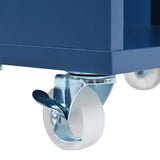 K&K Rolling Kitchen Island With Extended Table, Kitchen Island on Wheels with LED Lights,Power WF316018AAN
