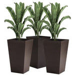 ZUN 3 PCS Indoor Planters with Drainage Hole Brown 25926186