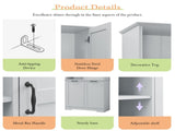 Bathroom Storage Cabinet with Doors and Drawers, Tilt-Out Laundry Hamper, Multiple Storage Space, 36301140