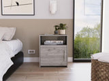 Florian 1-Shelf Nightstand Light Grey B06280044