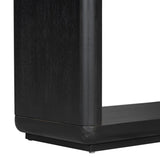 Mirod Elegant Minimalist Console Table with Curved Corners,Natural Wood Veneer,U-Base Design for N760P237958B