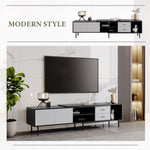 ZUN Modern TV Stand for 80'' TV with 2 Doors, Media Console Table, Entertainment Center with Large N710P188172B