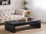 Modern Coffee Table, Black Wooden Coffee Table, Rectangle Cocktail Tea Table for Living Room, 47.6" W2729P198990