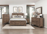 Rustic Brown Finish Contemporary Full Size Panel Bed Wooden Bedroom Furniture 1pc, Bed in a Box B011P250472