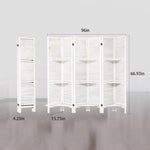 ZUN Room Divider with Shelves, 6 Panel Room Dividers and Folding Privacy Screens, Partition Room Divider 54497191