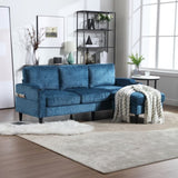 UNITED WE WIN Sofa for three, solid wood frame, Chenille fabric, side pocket, with two cup holders, W1568142739