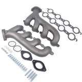 ZUN LS Swap Cast Iron Manifold Headers for Chevy Corvette Camaro LS1 LS2 LS3 9988-R-BLEM 38435123