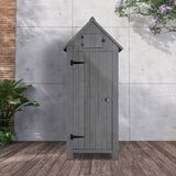 70in Black Double Slope Top Fir Courtyard Storage Room Dark Gray 24937639