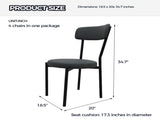 Dining Chairs Set of 4, Modern Kitchen & Dining Room Chairs, Upholstered Faux Leather Cushion Seat W3752P466698