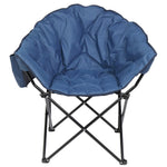 ZUN Camping Chair Blue Alloy Steel 60160598