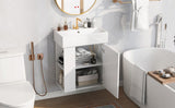 ZUN [Video]21.6inch Modern Floating Bathroom Vanity with Ceramic Basin - Perfect for Small Bathrooms, WF318758AAK