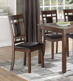 ZUN Classic Cherry Finish 6pc Dinng Set Table Bench 4x Chairs Faux Leather Upholstery Kitchen Dining B011P194596