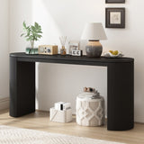 U_STYLE Curved Design Console Table with Unique Vertical Stripe Design ,Suitable for Living N711P205935B