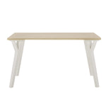 ZUN Alwynn Contemporary Rectangular Dining Table, White and Natural Wood T2574P165159