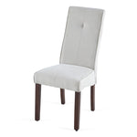 ZUN Beige Dining Chairs Urban Style Fabric Parson Chairs Kitchen Living Room Armless Side Chair with W1516P182408