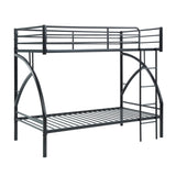 Black Metal Frame Twin/Twin Bunk Bed, Youth Bed, Youth Bedroom Furniture, Easy Assembly B011P248589