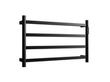 22.5" Black Heated Rack for Bathroom,Wall Mounted with Intelligent Touch Screen Timer, 4-Bar 72478730
