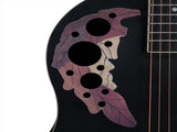 41 inch Cutawary Round Back Acoustic Guitar Spruce Top Grape Hole Black 53570421