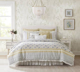 9 Piece Cotton Percale Comforter Set Yellow Queen B03597196