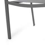 Outdoor Modern Aluminum Dining Chair with Mesh Seat , Gun Metal Gray and Dark Gray 66800.00GRY