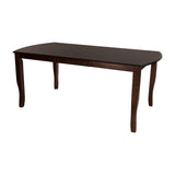 Dark Cherry Finish Simple Design 1pc Table with Separate Extension Leaf Mango Veneer Wood B01156366