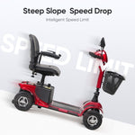 ZUN 4 Wheel Mobility Scooters, Upgrade Electric Power Mobile Scooter for Seniors Adult with Lights 92516024